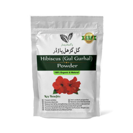 Pakistan Pansar's™ pure Hibiscus Flower Powder in a pack, for natural hair growth and skin care