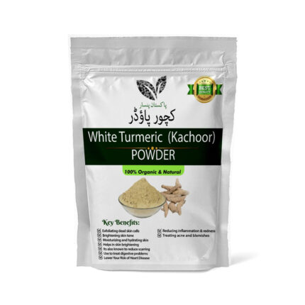 Pakistan Pansar pure Kachoor Powder, also known as White Turmeric or Safeed Haldi, in a pack for natural skin care and hair health.