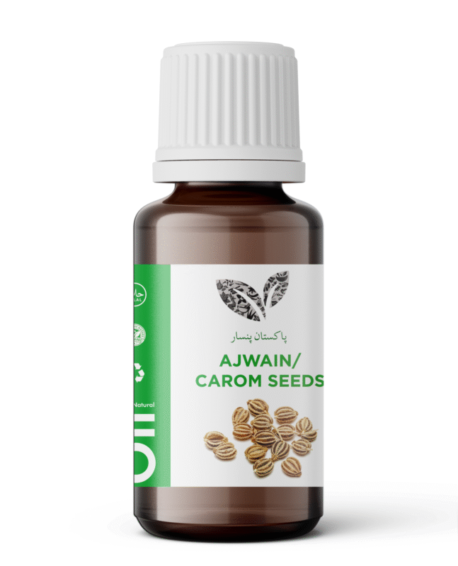 A close-up of Carom Seeds (Ajwain), highlighting the natural source of Pakistan Pansar's premium Ajwain Oil.